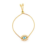 Autumn Style Gold Zirconia Bracelet&bangle Women's Rainbow Shell Bracelet Luxury Adjustable heart eye snake chain Bracelet