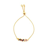 Autumn Style Gold Zirconia Bracelet&bangle Women's Rainbow Shell Bracelet Luxury Adjustable heart eye snake chain Bracelet
